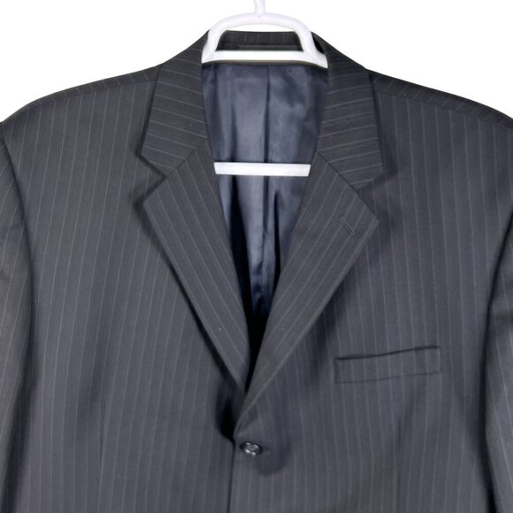 Calvin Klein Mens 44R Blue Pinstripe Wool Single Breasted Sport Coat Old Money - Picture 6 of 16